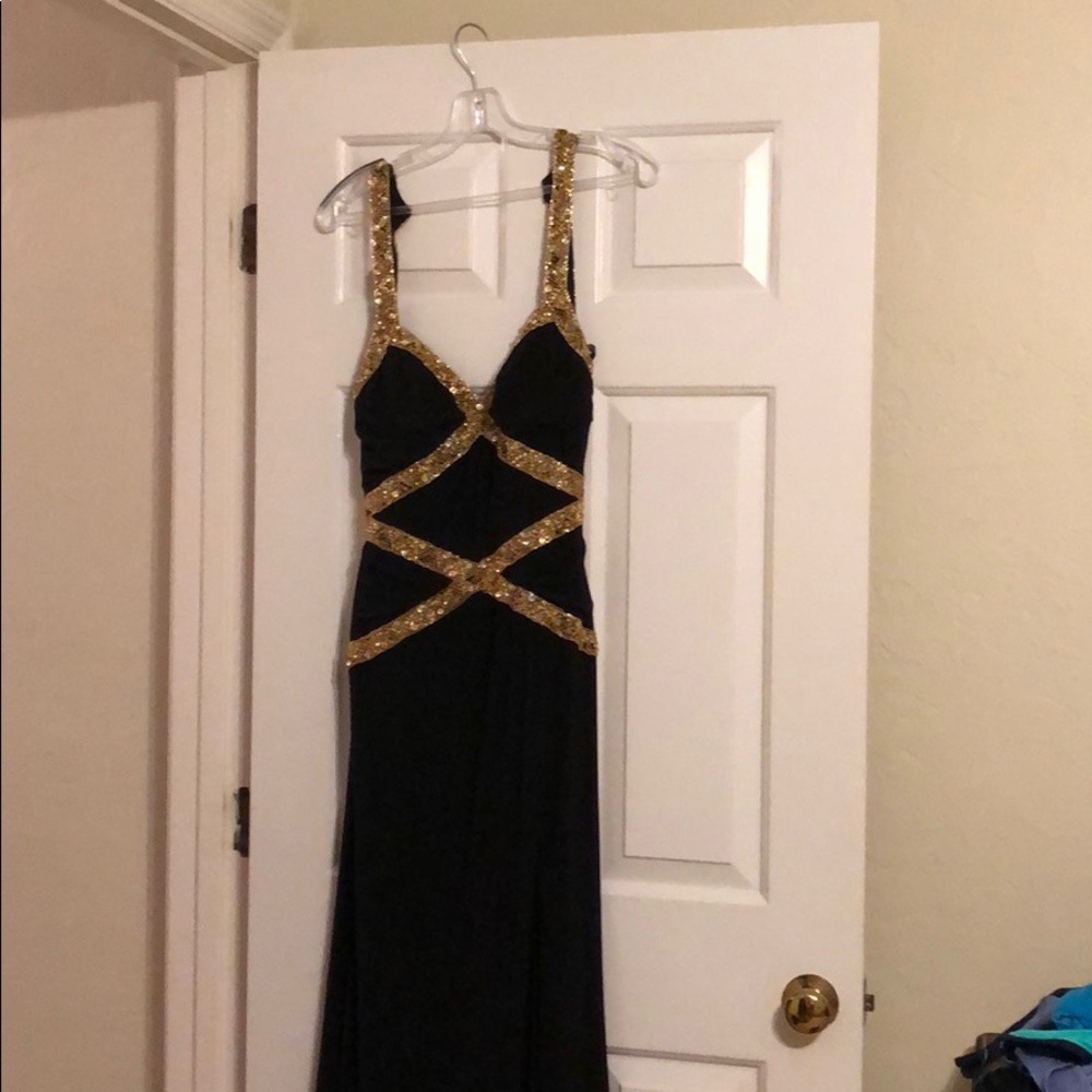 Black and gold designer gown!